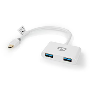 CCBW65960WT02 Usb multi-port adapter | usb 3.1 gen1 | usb-c™ male | 2x usb-a | 1000 mbps | 0.20 m | rond | v Product foto