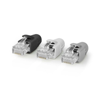 CCBW89360GY Rj45-connector | rj45 pass through | stevig/gesnoerd utp cat6 | recht | verguld | 10 stuks | pvc | g Product foto