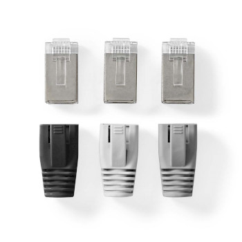 CCBW89370GY Rj45-connector | rj45 pass through | stevig/gesnoerd ftp cat6 | recht | verguld | 10 stuks | pvc | g Product foto