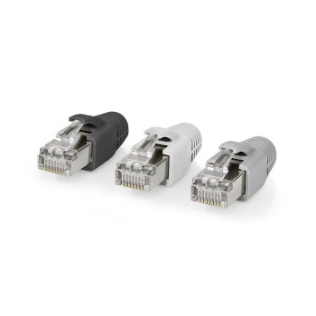 CCBW89370GY Rj45-connector | rj45 pass through | stevig/gesnoerd ftp cat6 | recht | verguld | 10 stuks | pvc | g Product foto