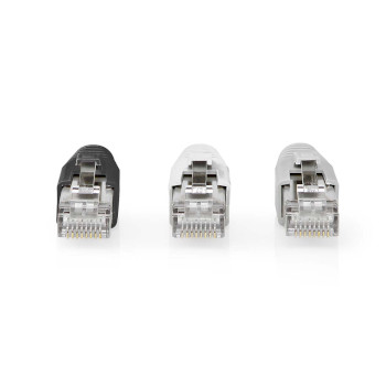 CCBW89380GY Rj45-connector | rj45 pass through | stevig/gesnoerd ftp cat6a | recht | verguld | 10 stuks | pvc |  Product foto