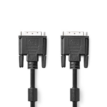 CCGB32000BK20 Dvi-kabel | dvi-d 24+1-pins male | dvi-d 24+1-pins male | 2560x1600 | vernikkeld | 2.00 m | recht | 