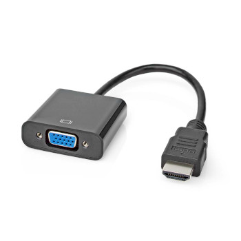 CCGB34900BK02 Hdmi™-adapter | hdmi™ connector | vga female 15p / 3,5 mm female | vernikkeld | recht | 