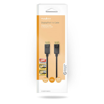 CCGB37014BK10 Displayport-kabel | displayport male | displayport male | 8k@60hz | vernikkeld | 1.00 m | rond | pvc  foto