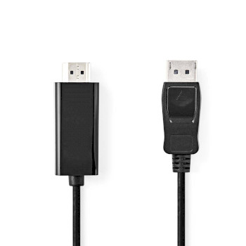 CCGB37100BK10 Displayport-kabel | displayport male | hdmi™ connector | 4k@30hz | vernikkeld | 1.00 m | rond 