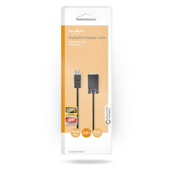 CCGB37301BK20 Vga-kabel | displayport male | vga male | vernikkeld | maximale resolutie: 1080p | 2.00 m | rond | p  foto