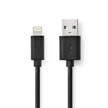 CCGB39300BK10 Lightning kabel | usb 2.0 | apple lightning 8-pins | usb-a male | 480 mbps | vernikkeld | 1.00 m | r Product foto