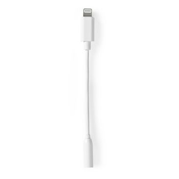 CCGB39950WT01 Lightning-adapter | apple lightning 8-pins | 3,5 mm female | vernikkeld | 0.10 m | rond | pvc Product foto