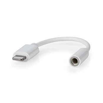 CCGB39950WT01 Lightning-adapter | apple lightning 8-pins | 3,5 mm female | vernikkeld | 0.10 m | rond | pvc Product foto