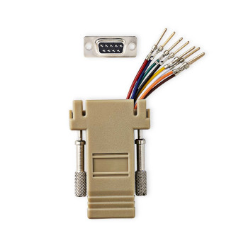 CCGB52821IV Seriële adapter | adapter | d-sub 9-pins male | rj45 female | vernikkeld | ivoor | doos