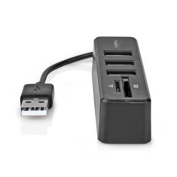 CCGB60250BK01 Usb-hub | 1x usb-a | 3x usb a female | 5-poorts poort(en) | usb 2.0 | usb gevoed | sd & microsd Product foto