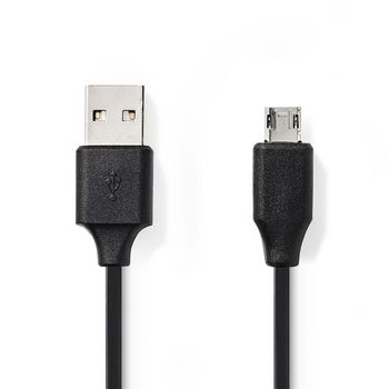 CCGB60510BK10 Usb-kabel | usb 2.0 | usb-a male | usb micro-b male omkeerbaar | 480 mbps | vernikkeld | 1.00 m | ro