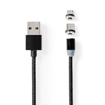 CCGB60630BK20 Usb-kabel | usb 2.0 | usb-a male | usb micro-b male / usb-c™ male | 10 w | no data transfer | 