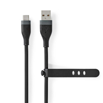 CCGB60800BK15 Usb-kabel | usb 2.0 | usb-a male | usb-c™ male | 15 w | 480 mbps | vernikkeld | 1.50 m | rond  Product foto