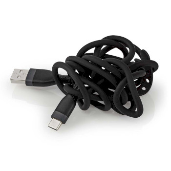 CCGB60800BK15 Usb-kabel | usb 2.0 | usb-a male | usb-c™ male | 15 w | 480 mbps | vernikkeld | 1.50 m | rond  Product foto