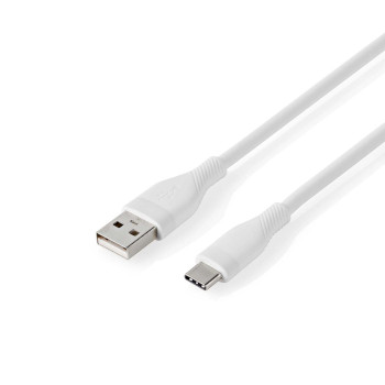 CCGB60800WT15 Usb-kabel | usb 2.0 | usb-a male | usb-c™ male | 15 w | 480 mbps | vernikkeld | 1.50 m | rond  Product foto