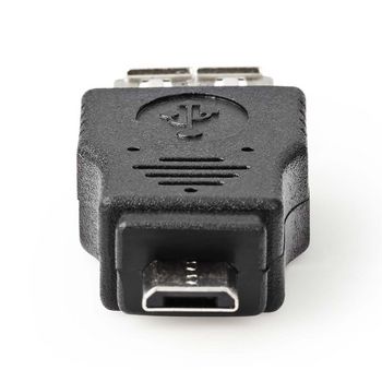 CCGB60901BK Usb micro-b adapter | usb 2.0 | usb micro-b male | usb-a female | 480 mbps | vernikkeld | pvc | zwar Product foto