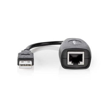 CCGB60EXTBK500 Actieve usb-kabel | usb 1.1 | usb-a male | rj45 female | 12 mbps | 0.20 m | rond | vernikkeld | pvc  Product foto