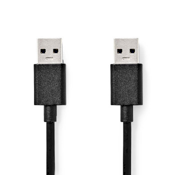 CCGB61000BK10 Usb-kabel | usb 3.2 gen 1 | usb-a male | usb-a male | 5 gbps | vernikkeld | 1.00 m | rond | pvc | zw