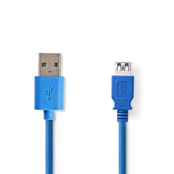 CCGB61010BU20 Usb-kabel | usb 3.2 gen 1 | usb-a male | usb-a female | 5 gbps | vernikkeld | 2.00 m | rond | pvc | 