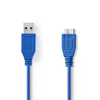 CCGB61500BU20 Usb-kabel | usb | usb-a male | usb micro-b male | vernikkeld | 2.00 m | rond | pvc | blauw | blister