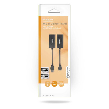 CCGB61EXTBK500 Usb-verlenger | usb 2.0 | 1x usb-a male | 1x rj45 female | 1x usb-a female | 1x rj45 female | 50 m |  foto