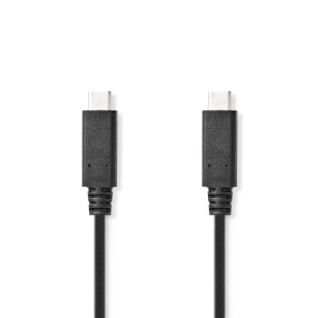 CCGB64750BK10 Usb-kabel | usb 3.2 gen 2 | usb-c™ male | usb-c™ male | 60 w | 10 gbps | vernikkeld | 1.