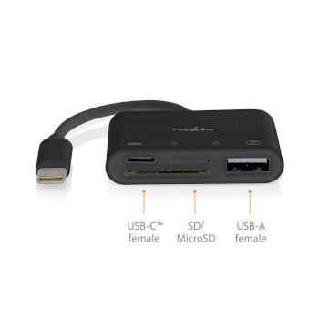 CCGB64780BK01 Usb-hub | 1x usb-c™ | 1x usb a / 1x usb-c™ | 4-poorts poort(en) | usb 2.0 | usb gevoed | Product foto