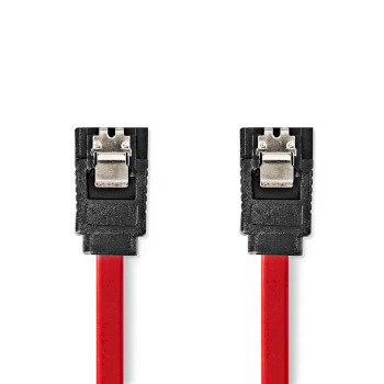 CCGB73050RD05 Sata kabel | 1.5 gbps | sata 7-pins female | sata 7-pins female | vernikkeld | 0.50 m | plat | pvc |