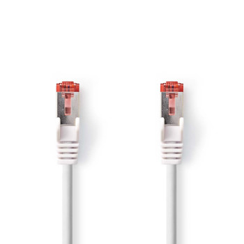CCGB85221WT025 Cat6 netwerkkabel | rj45 male | rj45 male | s/ftp | 0.25 m | binnenshuis | rond | lszh | wit | doos