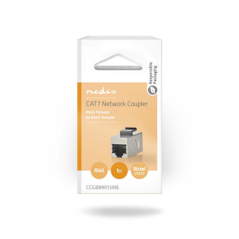 CCGB89015ME Netwerkkoppeling | cat6a / cat7 | afgeschermd | rj45 female | rj45 female | recht | metaal | doos  foto