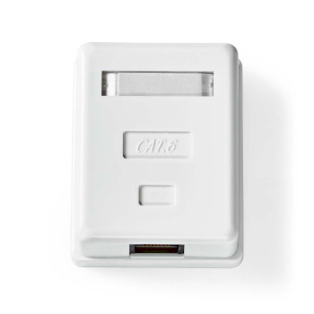 CCGB89100WT Netwerk wanddoos | opbouw | 1 poort(en) | utp cat6 | recht | female | goud verguld | abs | wit | doo