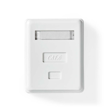 CCGB89100WT Netwerk wanddoos | opbouw | 1 poort(en) | utp cat6 | recht | female | goud verguld | abs | wit | doo Product foto