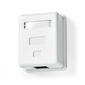 CCGB89100WT Netwerk wanddoos | opbouw | 1 poort(en) | utp cat6 | recht | female | goud verguld | abs | wit | doo Product foto