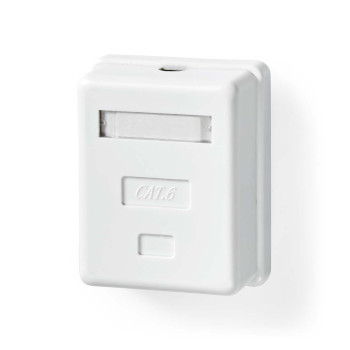 CCGB89100WT Netwerk wanddoos | opbouw | 1 poort(en) | utp cat6 | recht | female | goud verguld | abs | wit | doo Product foto