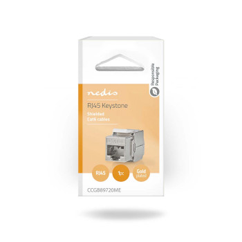 CCGB89720ME Keystone | cat6 | rj45 female | s/ftp | metaal | doos  foto