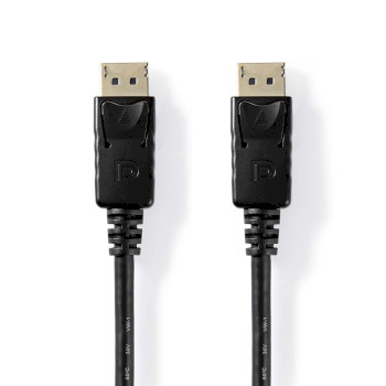 CCGL37011BK20 Displayport-kabel | displayport male | displayport male | vernikkeld | 2.00 m | rond | pvc | label