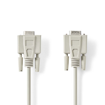 CCGL52010IV50 Seriële kabel | d-sub 9-pins male | d-sub 9-pins female | vernikkeld | 5.00 m | rond | pvc | iv
