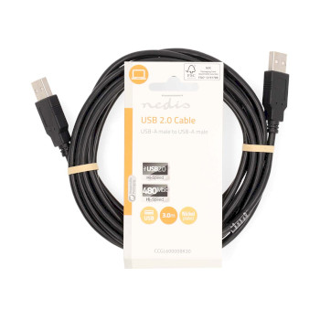 CCGL60000BK30 Usb-kabel | usb 2.0 | usb-a male | usb-a male | 480 mbps | vernikkeld | 3.00 m | rond | pvc | zwart   foto