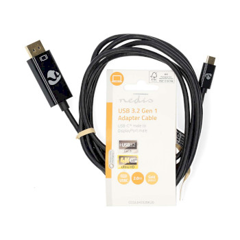 CCGL64352BK20 Usb-c™ adapter | usb 3.2 gen 1 | usb-c™ male | displayport male | 4k@60hz | 2.00 m | ron  foto