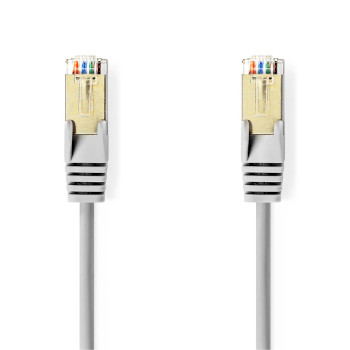 CCGL85121GY05 Cat5e netwerkkabel | sf/utp | rj45 male | rj45 male | 0.50 m | rond | pvc | grijs | label