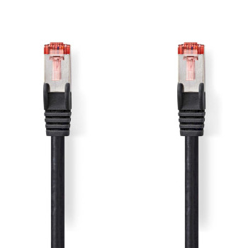 CCGL85221BK025 Cat6 netwerkkabel | rj45 male | rj45 male | s/ftp | 0.25 m | rond | lszh | zwart | label