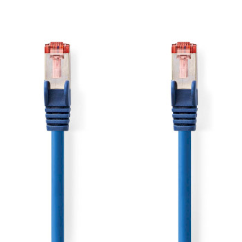 CCGL85221BU10 Cat6 netwerkkabel | rj45 male | rj45 male | s/ftp | 1.00 m | rond | lszh | blauw | label