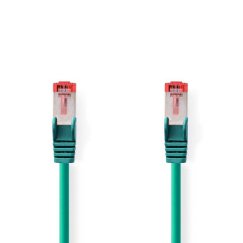 CCGL85221GN025 Cat6 netwerkkabel | rj45 male | rj45 male | s/ftp | 0.25 m | rond | lszh | groen | label