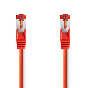 CCGL85221RD025 Cat6 netwerkkabel | rj45 male | rj45 male | s/ftp | 0.25 m | rond | lszh | rood | label