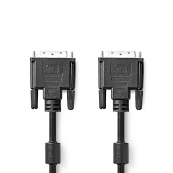 CCGP32000BK20 Dvi-kabel | dvi-d 24+1-pins male | dvi-d 24+1-pins male | 1080p | vernikkeld | 2.00 m | pvc | zwart 