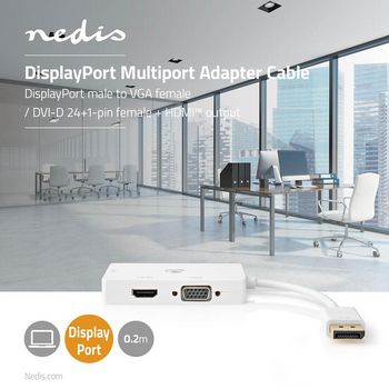 CCGP37366WT02 Displayport-adapter | mini-displayport male | dvi-d 24+1-pins female / hdmi™ output / vga fema Product foto