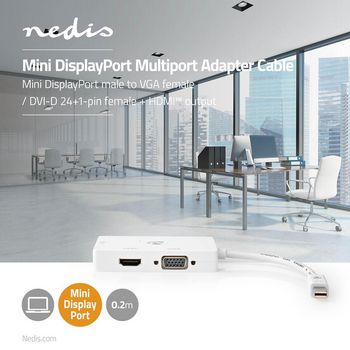 CCGP37466WT02 Displayport-adapter | mini-displayport male | dvi-d 24+1-pins female / hdmi™ female / vga fema Product foto