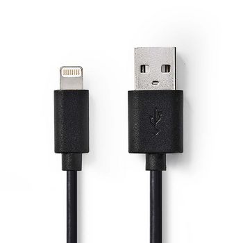 CCGP39300BK10 Lightning kabel | usb 2.0 | apple lightning 8-pins | usb-a male | 480 mbps | vernikkeld | 1.00 m | r Product foto