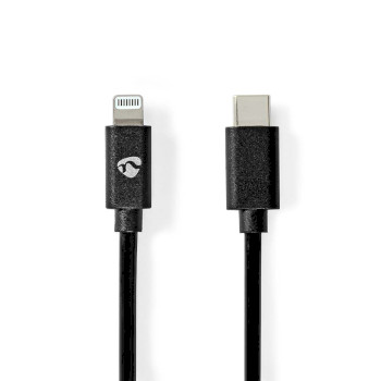 CCGP39650BK10 Lightning kabel | usb 2.0 | apple lightning 8-pins | usb-c™ male | 480 mbps | vernikkeld | 1.0 Product foto